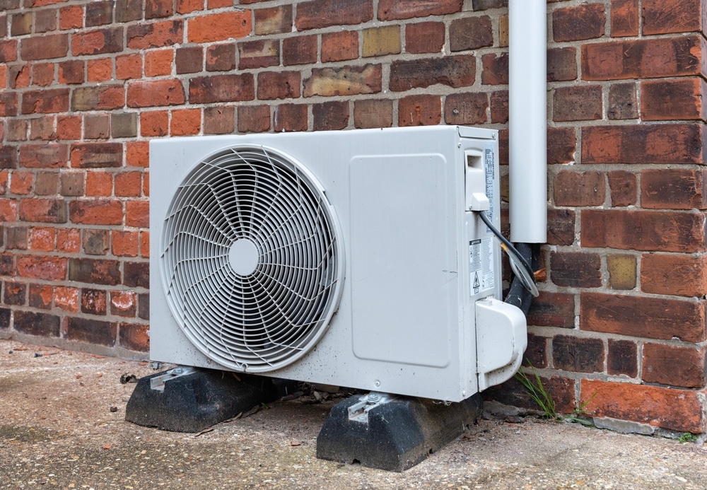 Heat Pump outside residential home