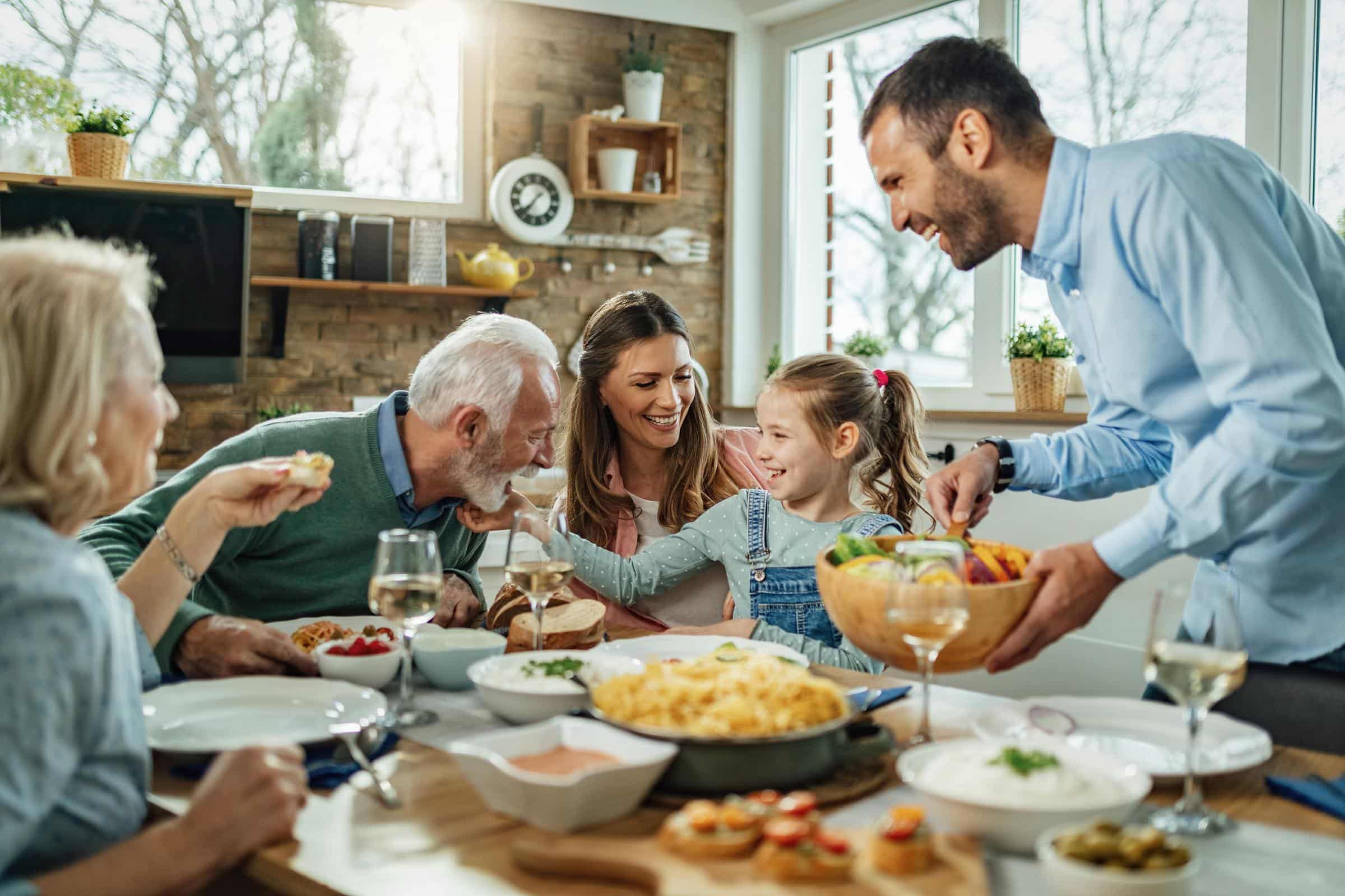 Family at dinner