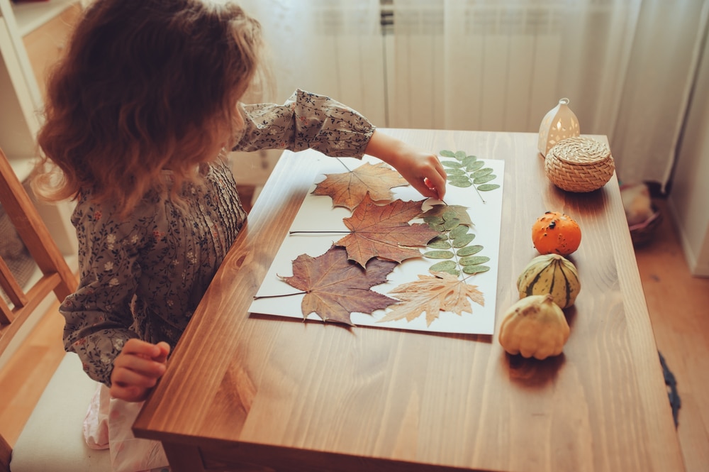 Child making crafts